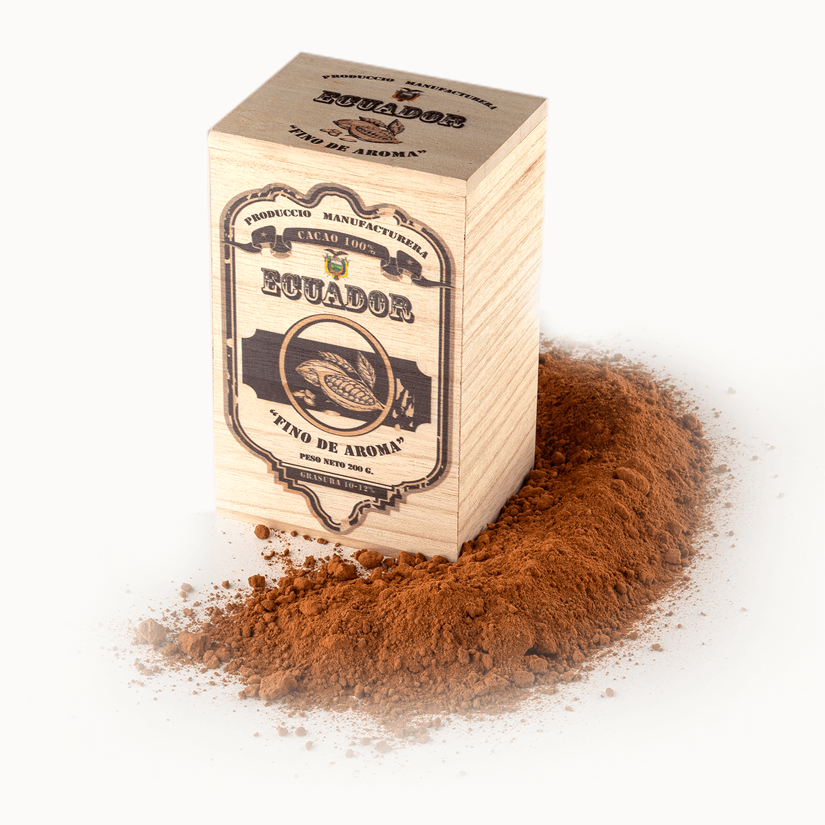 Cacao Ecuador Gift Box Powder Manufacturera Nacional 200gr