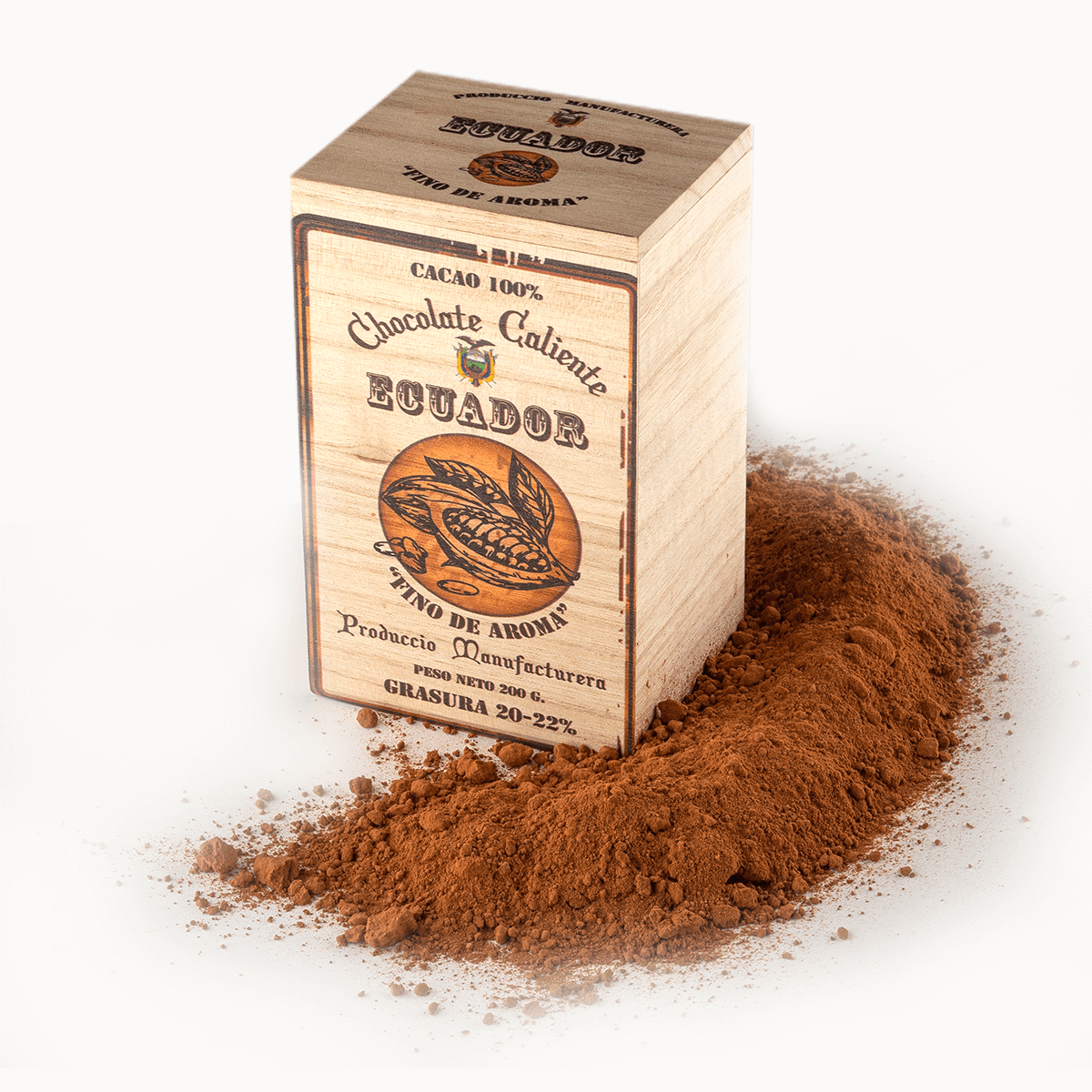 Ecuador Hot Chocolate Gift Box Powder Manufacturera Nacional 200gr
